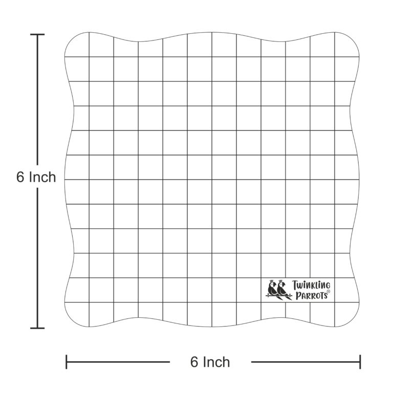 Set of 5 Square Scallop Grid Blocks | DIY4U