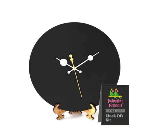 Black round clock