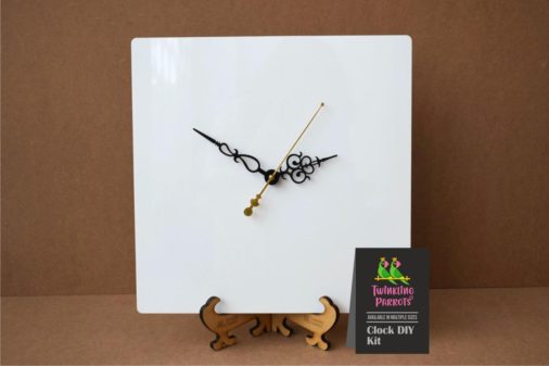 Square White Clock