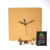 Square wooden clock