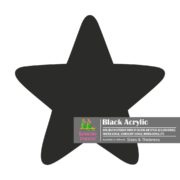 Black Acrylic Sheet | Plexiglass | Opaque | Star Shape