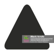 Black Acrylic Sheet | Plexiglass | Opaque | Triangle Shape