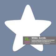 White Acrylic Sheet | Plexiglass | Opaque | Star Shape