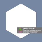 White Acrylic Sheet | Plexiglass | Opaque | Hexagon Shape