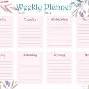 Floral Magnetic Weekly Planner | 16 Inch x 12 Inch