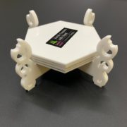 Hexagon Acrylic Coasters | White
