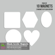 Basic Shapes Fridge Magnets | Set of 10 | Magnetic Artboards | Acrylic
