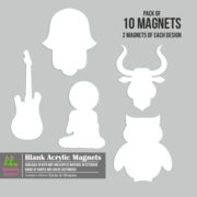 Hamsa & Friends Fridge Magnets | Set of 10 | Magnetic Artboards | Acrylic