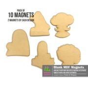 Bani Thani Fridge Magnets | Set of 10 | Small Magnetic Artboards | MDF