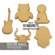 Hamsa & Friends Fridge Magnets | Set of 10 | Magnetic Artboards | MDF