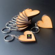 Heart Blank MDF Keychains | Pack of 10