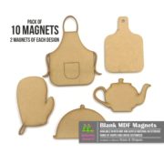 Delicious Kitchen Fridge Magnets | Set of 10 | Magnetic Artboards | MDF