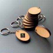 Oval Blank MDF Keychains | Pack of 10