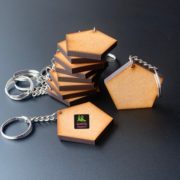 Pentagon Blank MDF Keychains | Pack of 10