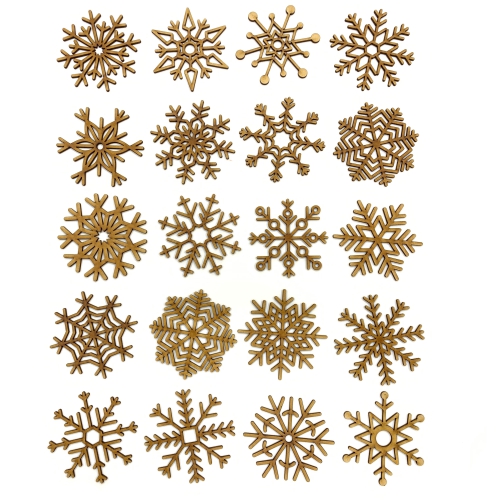 Snow Flake Embellishments | All Styles | Pack of 20 | Blank | MDF | DIY4U