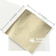 Champagne Gold Leafing Foil | Gilding | 5.5″ x 5.5″ | Pack of 25