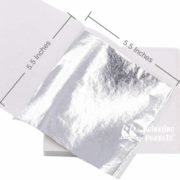 Silver Leafing Foil | Gilding | 5.5″ x 5.5″ | Pack of 25