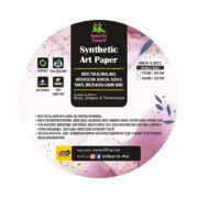 Twinkling Parrots Synthetic Art Paper | Round | Pack of 10 Sheets