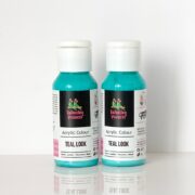 Twinkling Parrots Acrylic Paint | Teal Look | Set of 2