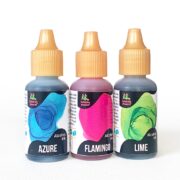 Lime Squad | Alcohol Ink | Azure – Flamingo – Lime