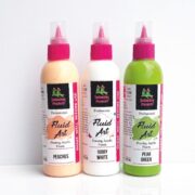 Twinkling Parrots Fluid Acrylic Colour | Peaches Trio | Set of 3 | Pouring Art